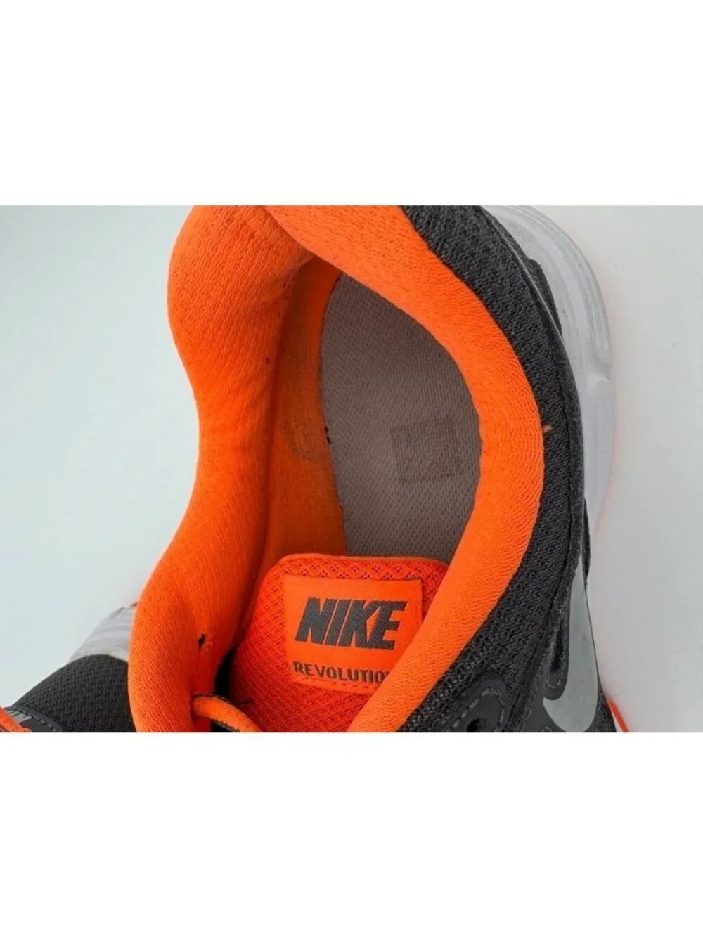 Nike Revolution 2 Running Shoes Sneakers Gray/Orange 554953-032 Men's Size 11